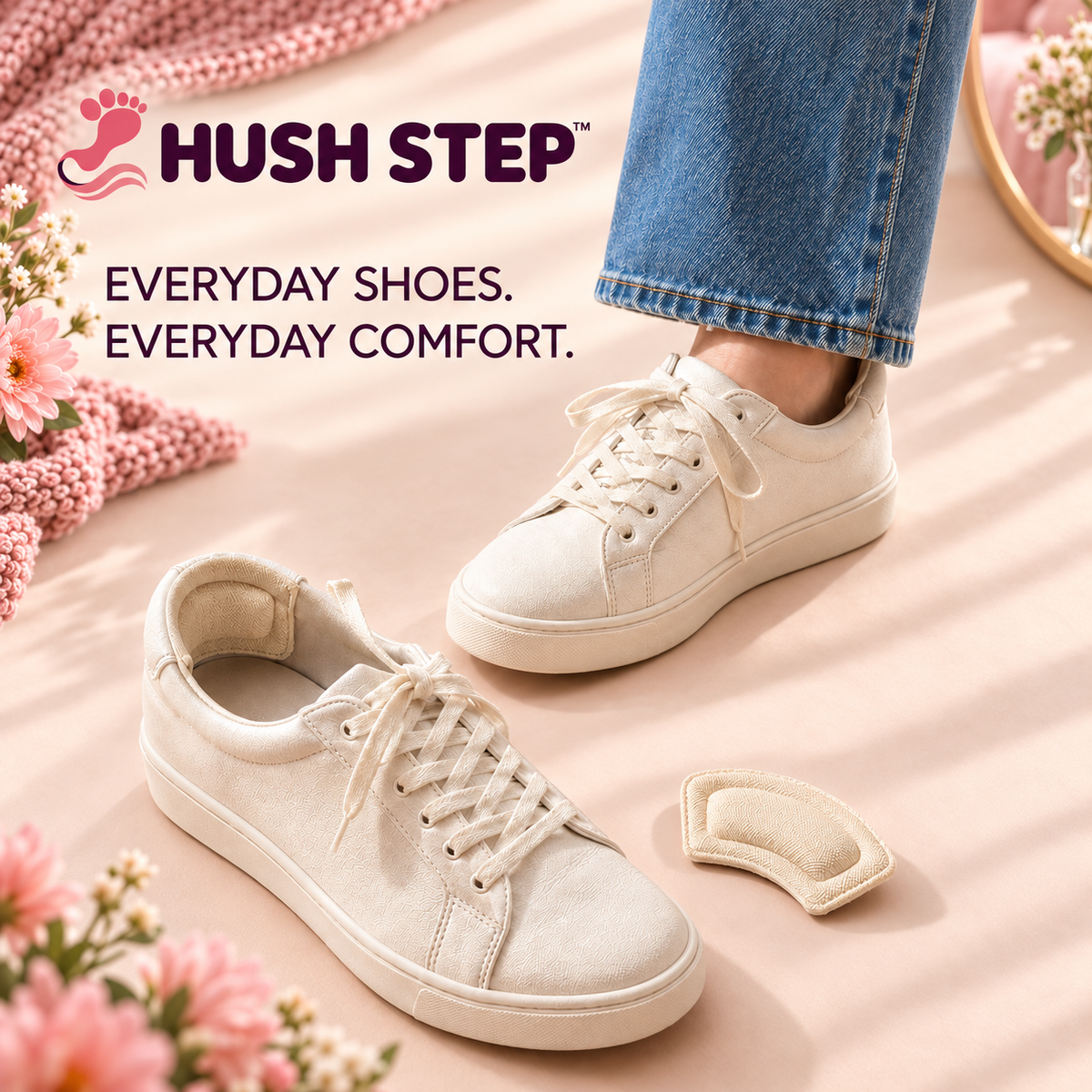 Hush Heel 6 Piece Comfortable Cotton Blend Socks